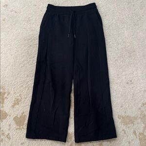 Black Wide Leg Drawstring SweatPants